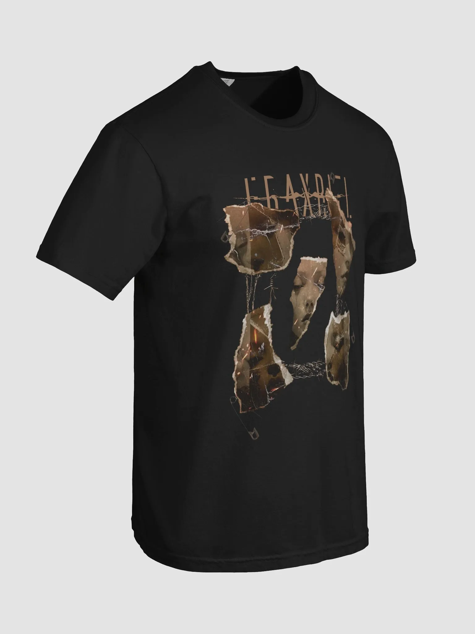 Fraxriel Burned tee, three-quarter view