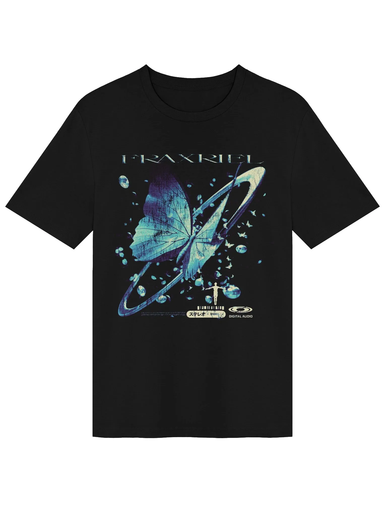 The Weight Of Blue tee, front print, laid flat